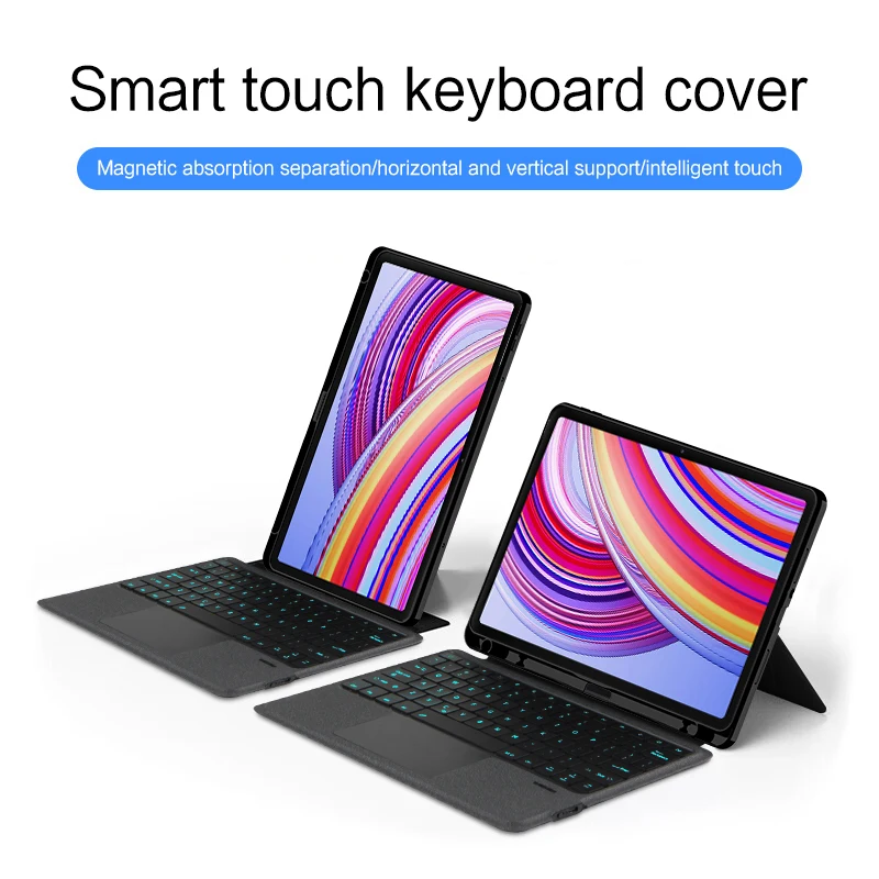 Imagem -02 - Smart Magic Keyboard para Xiaomi Capa Protetora para Redmi Pad Pro Russo Coreano Árabe Espanhol Francês Alemão Hebraico 12.1 in 2024 in