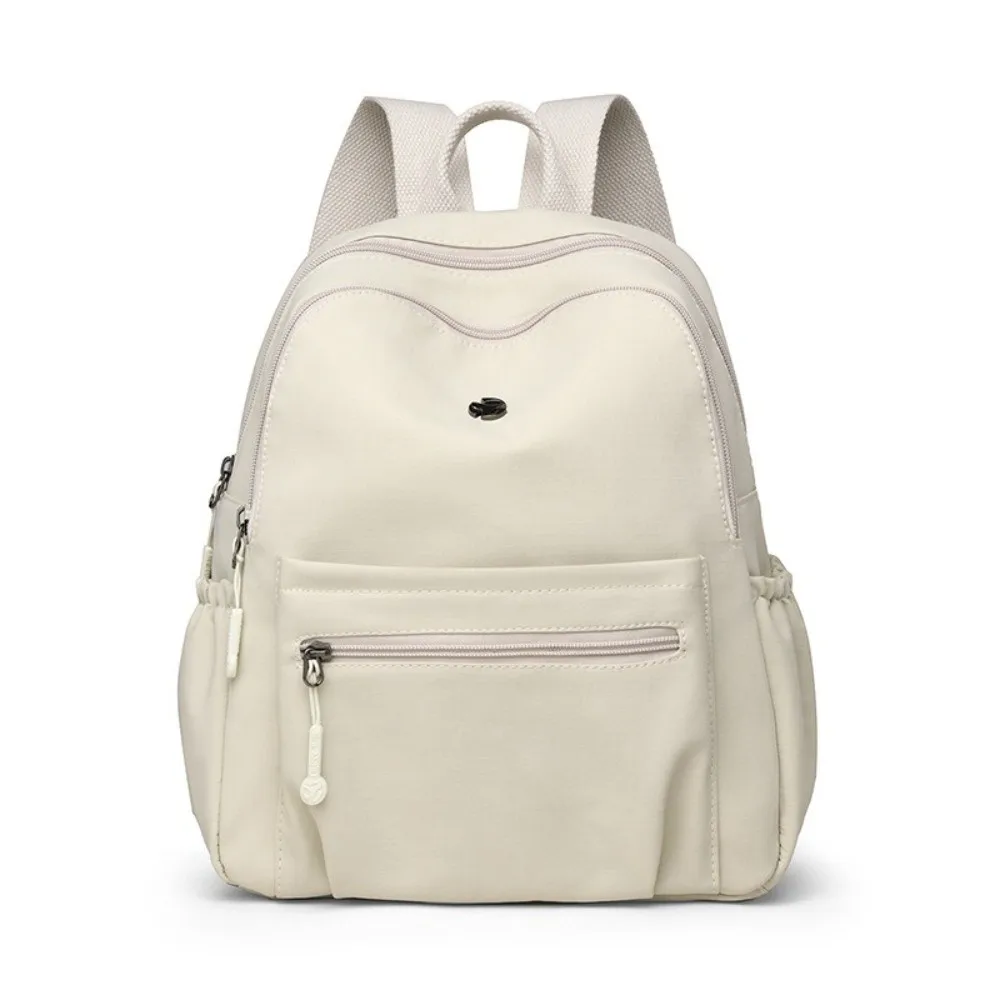 Casual Solid Color Mini Backpack Nylon Lightweight Travel Backpack Multi-pockets Large Capacity Durable Daypack for Women