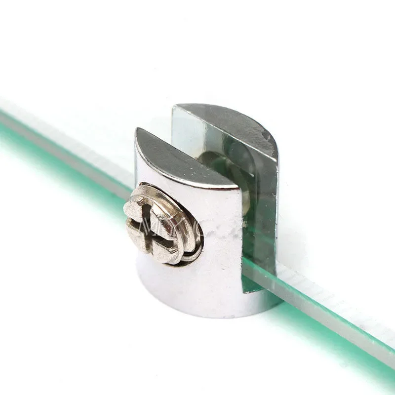 4pcs Glass Clamp Glass Plated Brackets Zinc Alloy Chrome finish Shelf Holder Support Brackets Clamps For 6-8mm/ 8-10mm/ 10-12mm