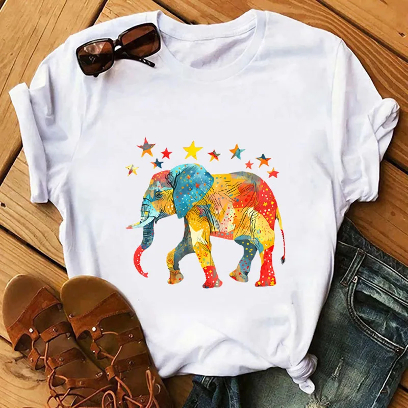 22CM Animal Clothing Patch World Elephant Day Tiger Day DTF Heat Transfer Patch Ironing Clothing Animal Stickers Vinyl Washable