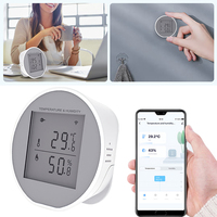 Wifi Hygrometer Thermometers Smart Temperature Humidity Sensor Voice Control Wireless Temperature Humidity Meter For Indoor