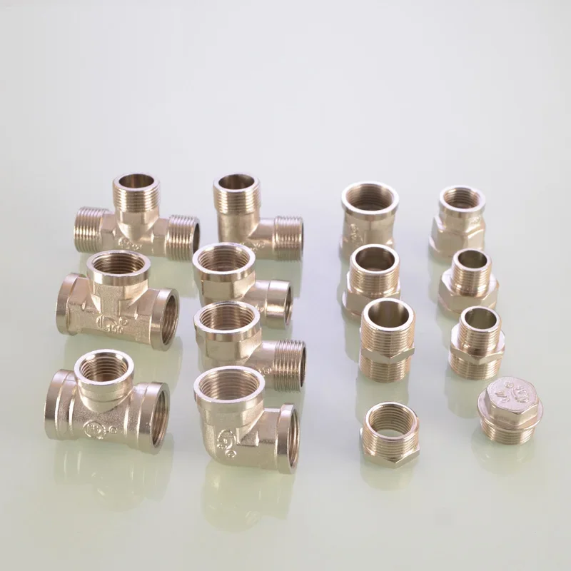 Pipe Fittings 3/4 IN Copper Electroplating Joints 1/2 IN To 3/4 IN Inner Wire Outer Teeth Tee Direct Elbow Reducer