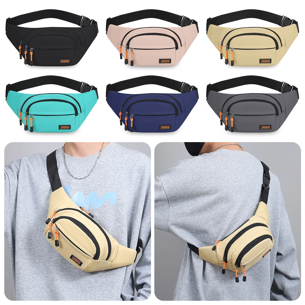 

Модная мужская поясная сумка-оксфорд, водонепроницаемая противоугонная поясная сумка, регулируемая большая вместительная сумка для мобильного телефона для мужчин и женщин