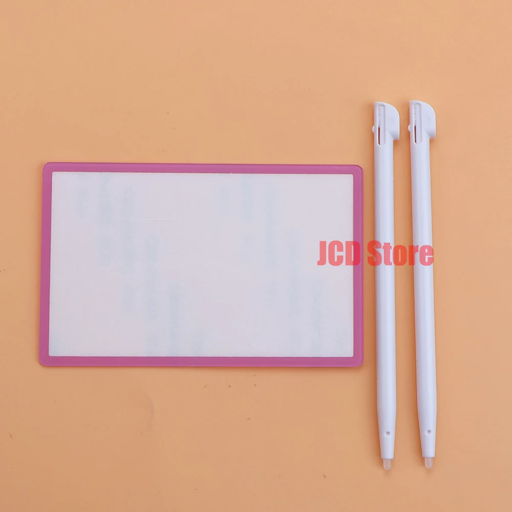 Plastics Protective Screen Lens With Adhesive for 2DS Upper Top Screen Frame Lens Cover LCD Screen Protector For Nintend 2DS