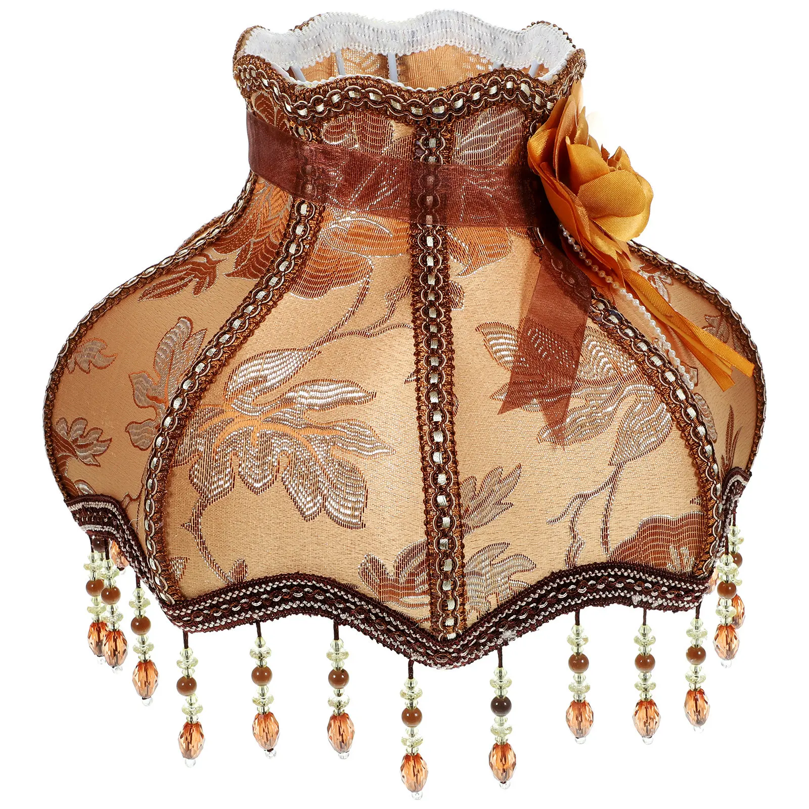 

Ретро-абажур в европейском стиле с кисточками, декоративный чехол для настольной лампы, рассеиватель света для прикроватной лампы в гостиную