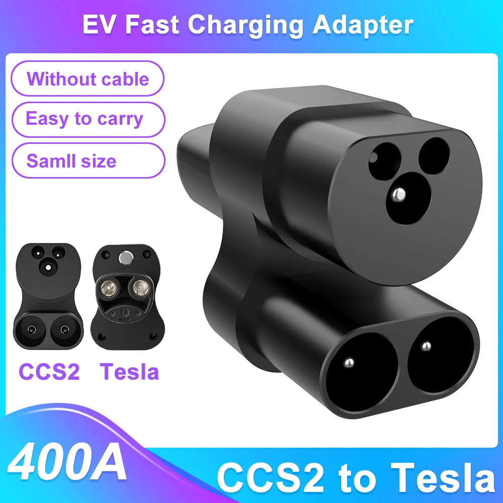 CCS2 na tesla EV nabíjení adaptér 400A elektrický dopravní prostředek nabíjení adaptér auto nabíječka CCS2 na tesla adaptor pro modelka 3/X/Y/S