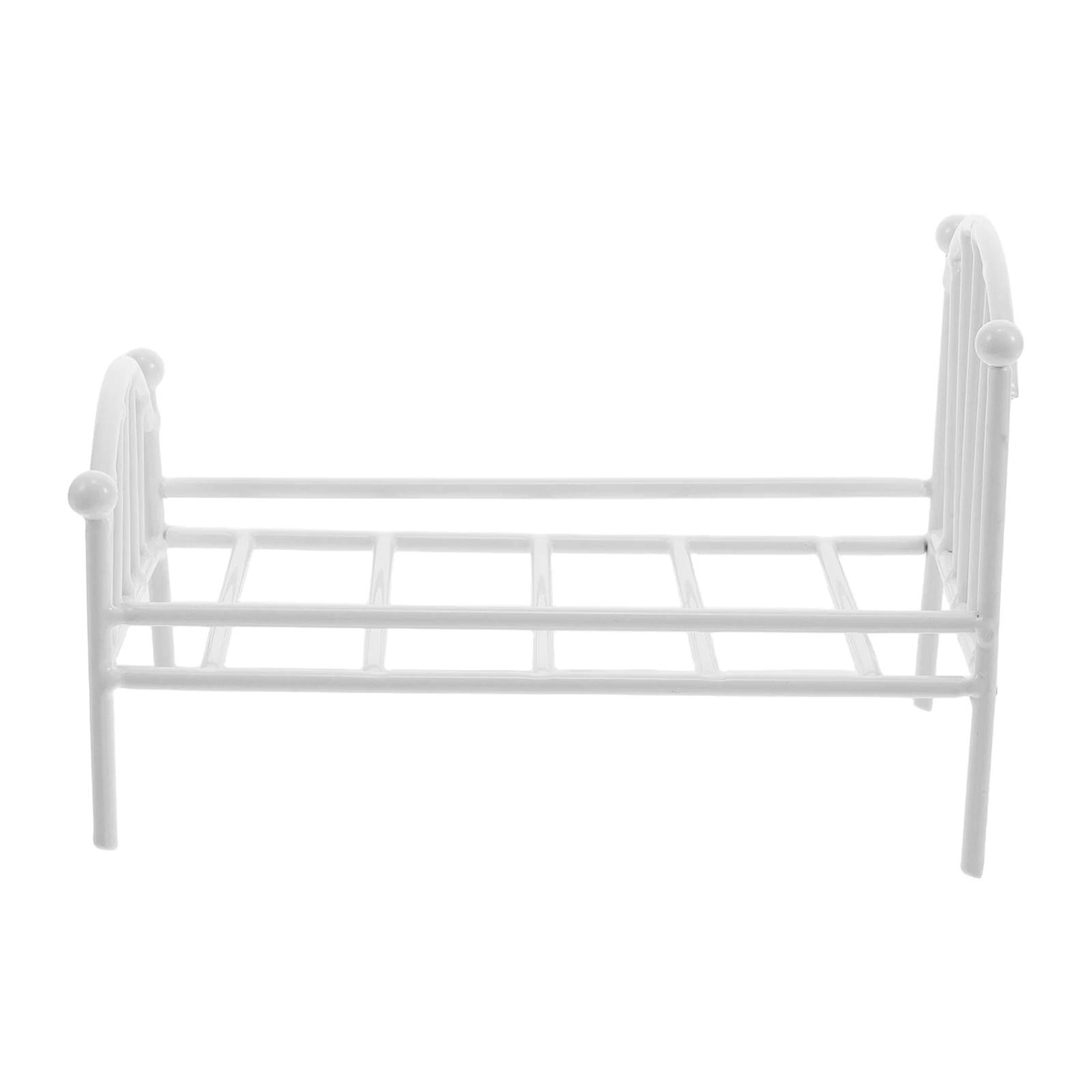 

Small Bed Flower Pot Stand Vintage Decor Artificial Toy Bracket House Furniture Iron Dollhouse Kitchen Beds Cute