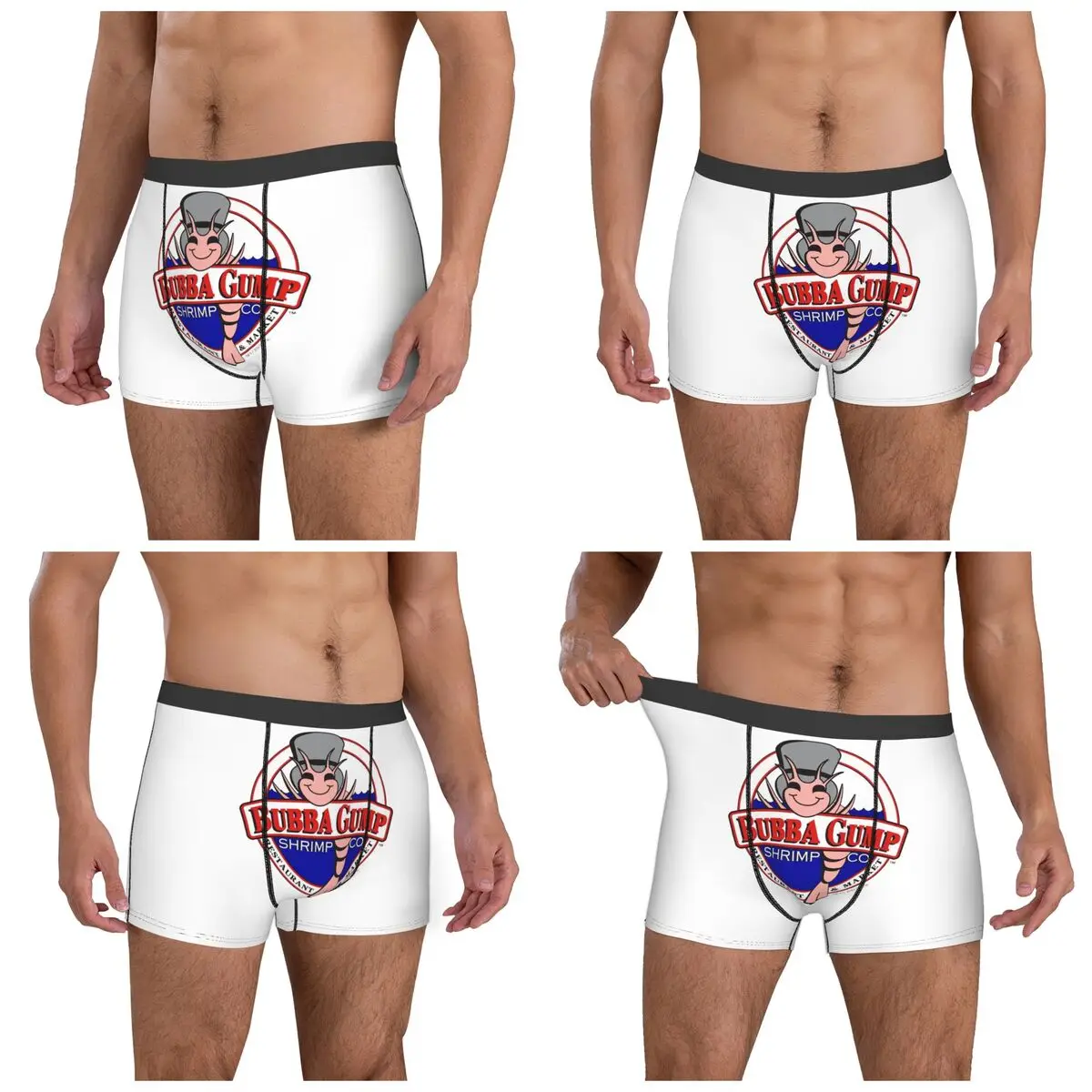 الملاكم السروال السراويل بوبا غامب الغابات الروبيان المأكولات البحرية سراويل الذكور ملابس داخلية جيدة التهوية ل أوم رجل صديقها هدية