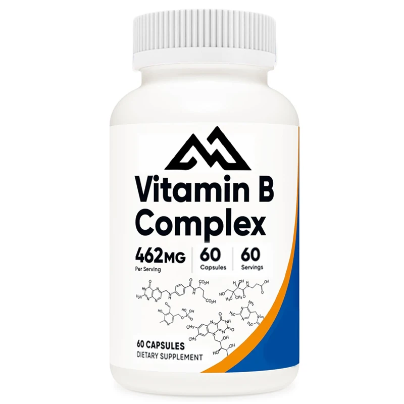 

Efficient Vitamin B Complex 415mg, 60pcs - Natural Energy Complex Containing Vitamin C