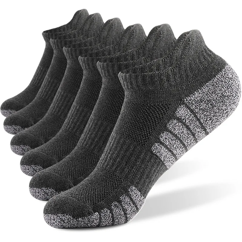 Autumn Winter Thickened Towel Bottom Running Socks Mesh Boat Socks Non-slip Breathable Sports Socks Low Cut Men Women Socks