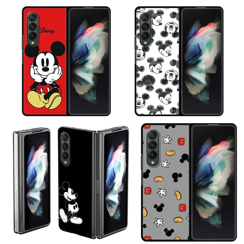 Cartoon Mickey Mouse Disney Case For Samsung Galaxy Z Fold4 ZFold4 Z Fold3 Z Fold5 ZFold6 5G Segmented Protective Shell