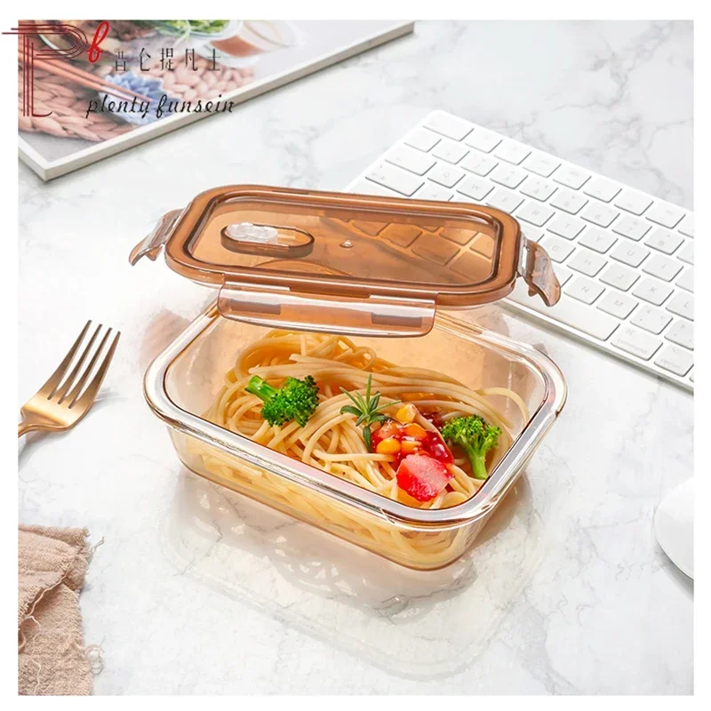 Glass Fresh-Keeping Box, Microwave Oven Heating Special Bento Box, Lid Lunch Box view 2