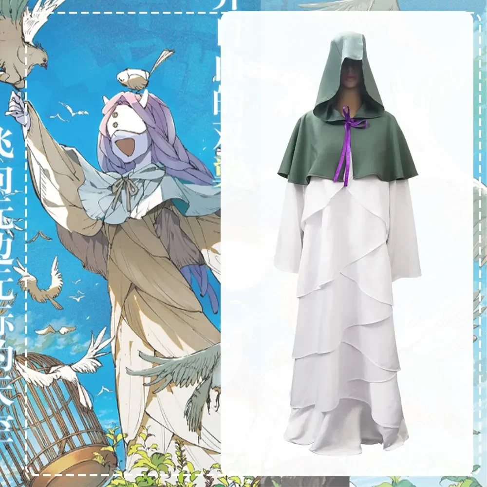 

Ghost Mujika Cosplay Yakusoku No Neverland Cosplay The Promised Neverland Women Dress Cloak Anime Costume Halloween