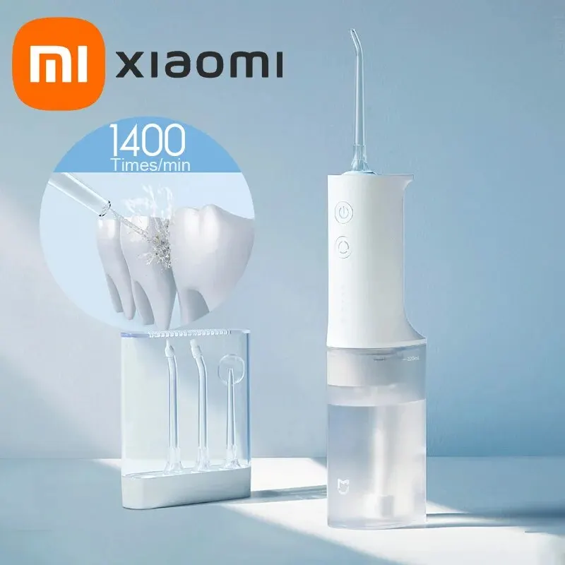 Оригинальный электрический ирригатор для полости рта Xiaomi Mijia MEO701 1400 раз/мин, портативный ультразвуковой смыватель зубов, водяной ирригатор, очиститель зубов