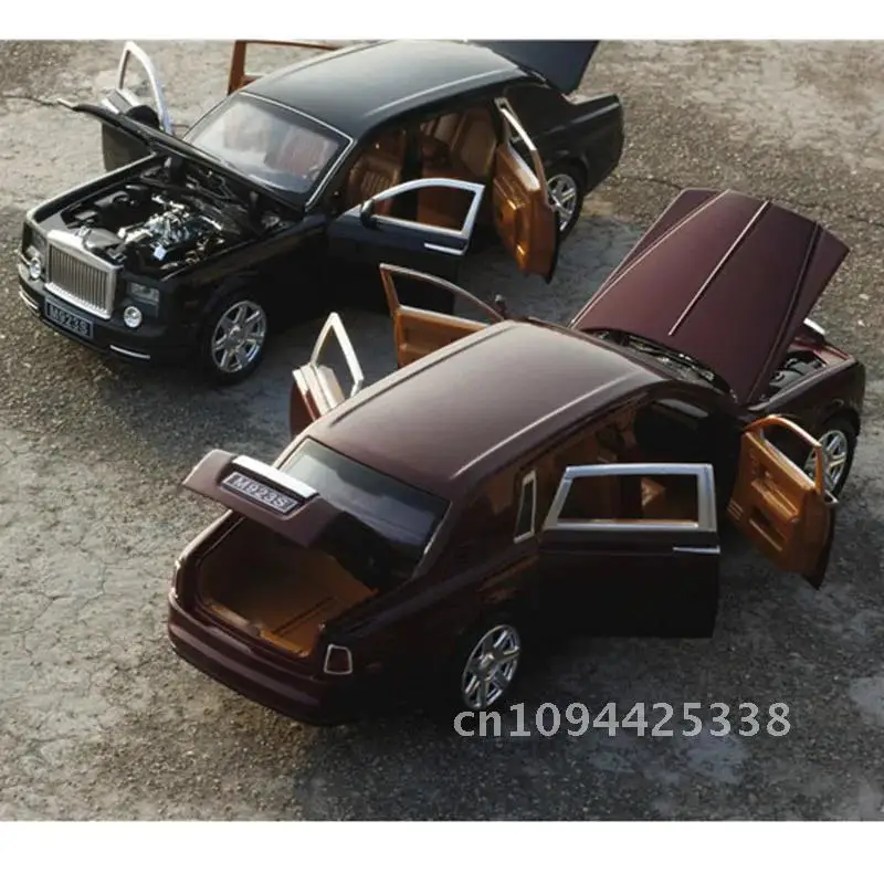 XLG 1:24 Rolls-Royce Phantom модель автомобиля из сплава, литая под давлением и металлическая модель игрушечного автомобиля, имитация звука, свет, коллекция, подарок для детей