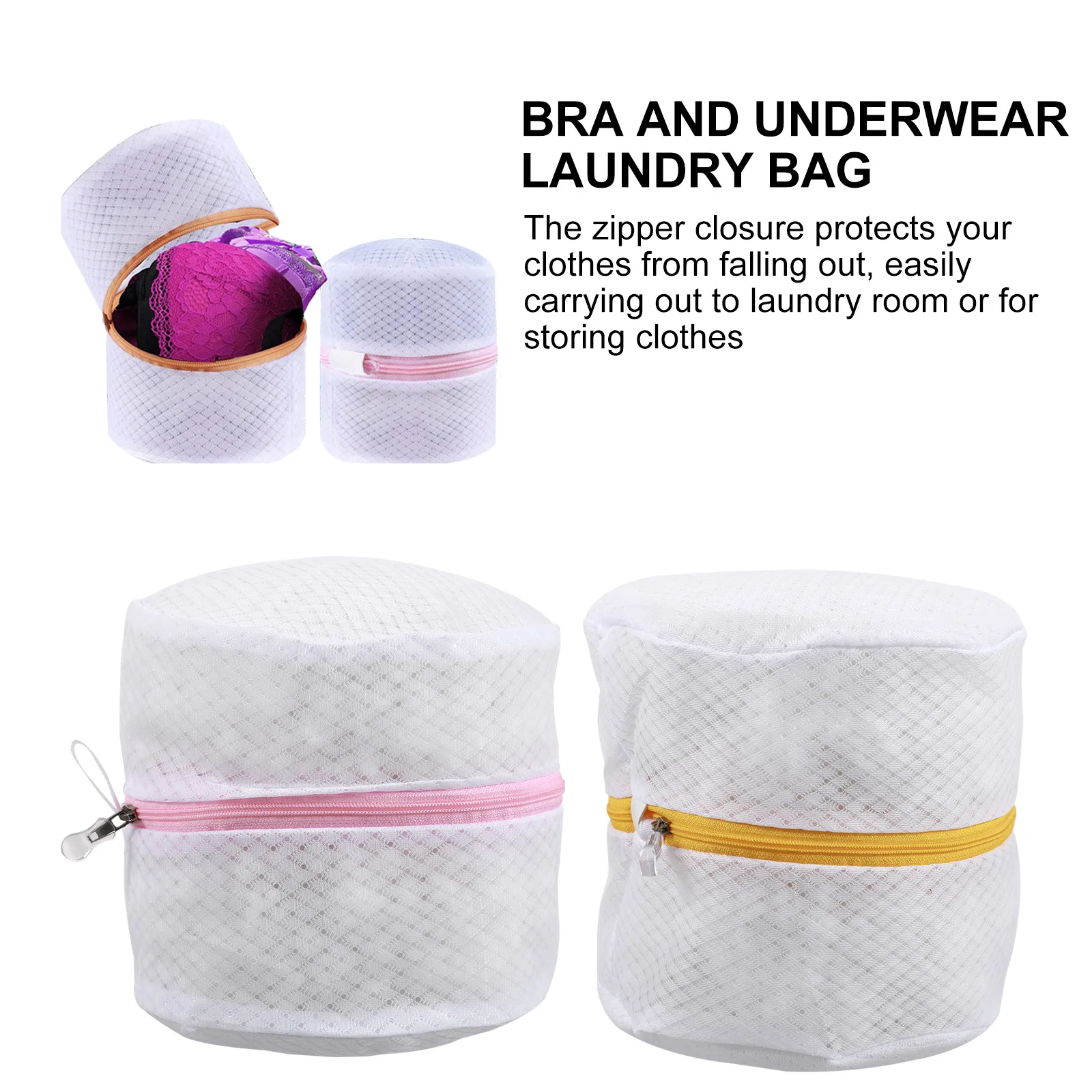 

4pcs Laundry Bags Bra Wash Bags Underwear Mesh Bag Zipper Bag Machine Foldable Travel Set Clothing Washer Safe Storage