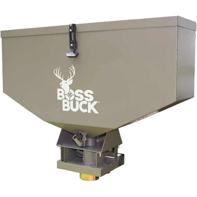 Boss Buck 80 LB Capacity Spreader | Spacious Versatile Durable Adjustable Flow Rate ATV Feeder | Feed, Salt, Fertilizer