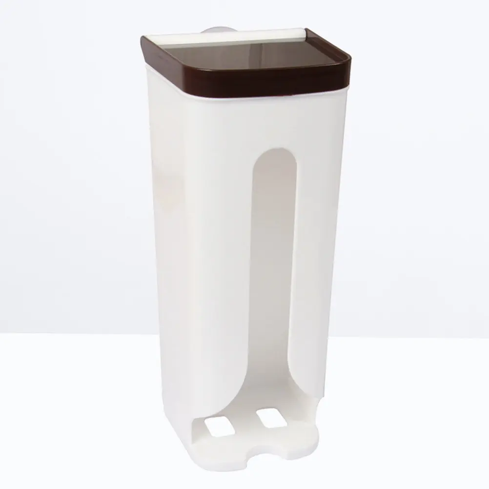 Space Saving Wall Mounted Trash Bag Organizer Box Plastic Dispenser Holder for Kitchen Bathroom Office Bag Saver Neat Cut Design