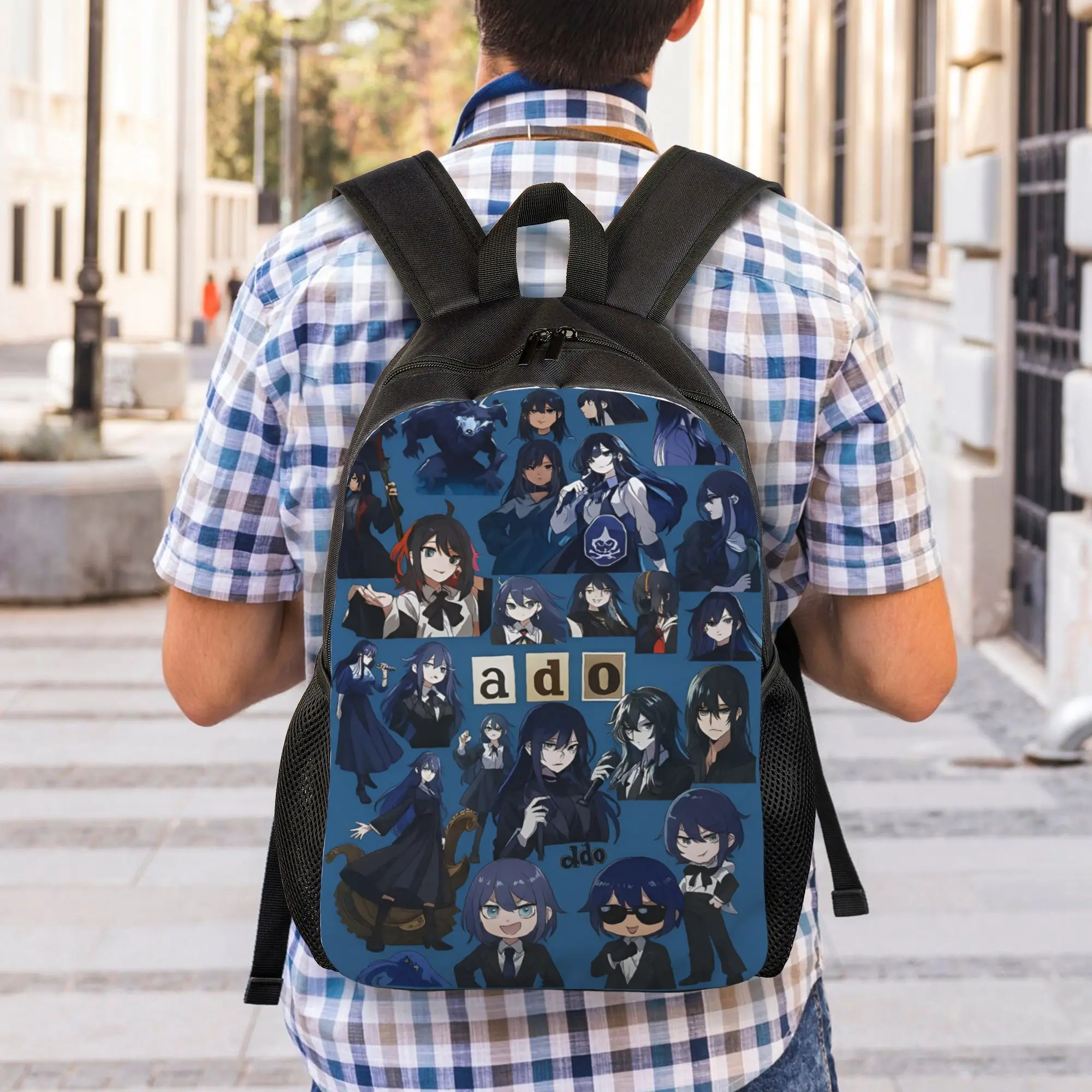 Ado Hibana World Tour Backpack for Men Women Teenage High School Hiking Travel Daypack Japan Singer Laptop Computer Canvas Bags