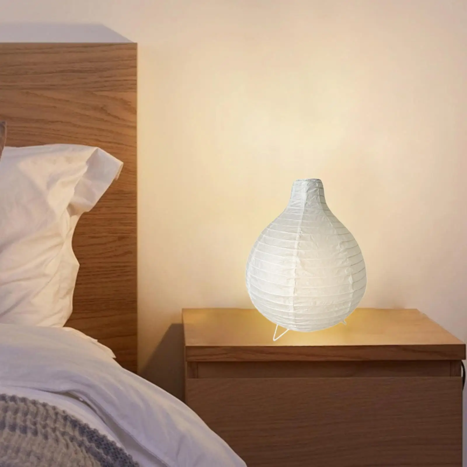 Paper Table Lamp Desk Decoration Rice Paper Lamp Standing Lamp Bedside Table Lamp for Bedroom Hotel Desk Dresser Living Room image 3