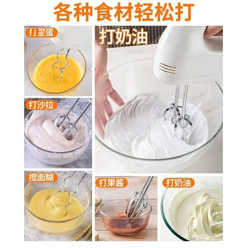 220V Milk Frothers Egg Beater Electric Household Mini Baking Cream Stirring Automatic Beater, Small Handheld Baking Appliance