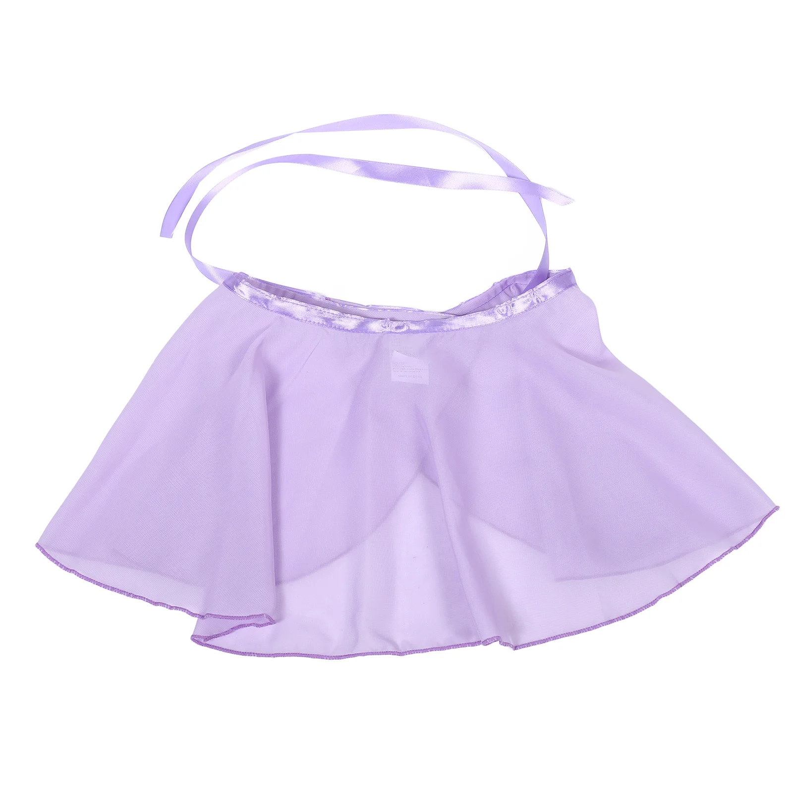 

Girls Ballet Dance Skirt Lightweight Purple Chiffon Tie Waist Breathable Ballet Wrap Tutu Skirt for Practice Performance