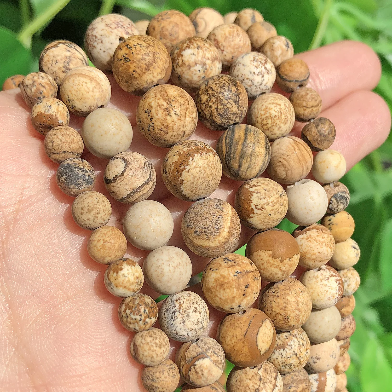 Natural Dull Polish Matte Picture Picasso Jaspers Tiger Eye Stone Beads for Jewelry Making 15inch 4 6 8 10mm