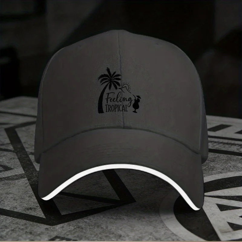 Nouvelle casquette de baseball ajustable 1 pièce, légère et imprimée, pour femme, couleur noire, et casquette pour homme « élégante et polyvalente »