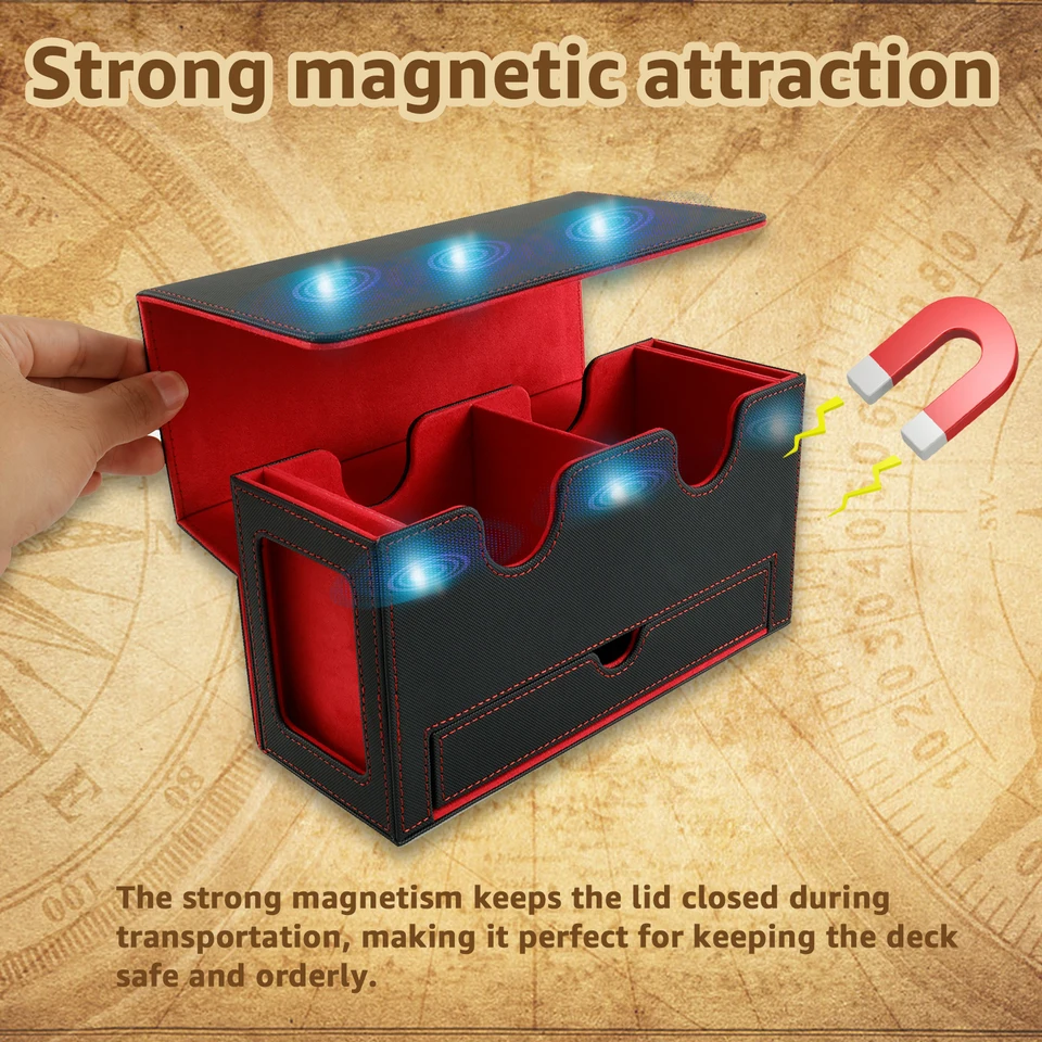 Card Deck Storage Box Large Capacity TCG MTG Durable Baseball Card
