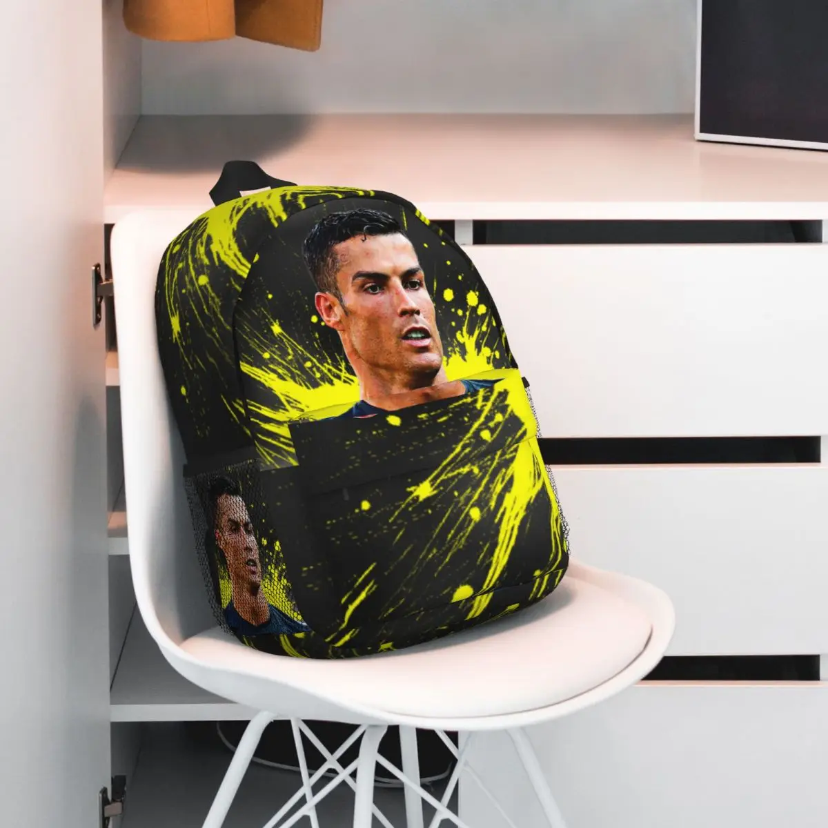 CR7 Printed Lightweight Casual Schoolbag For School, Outdoor, Shopping, Office 15inch