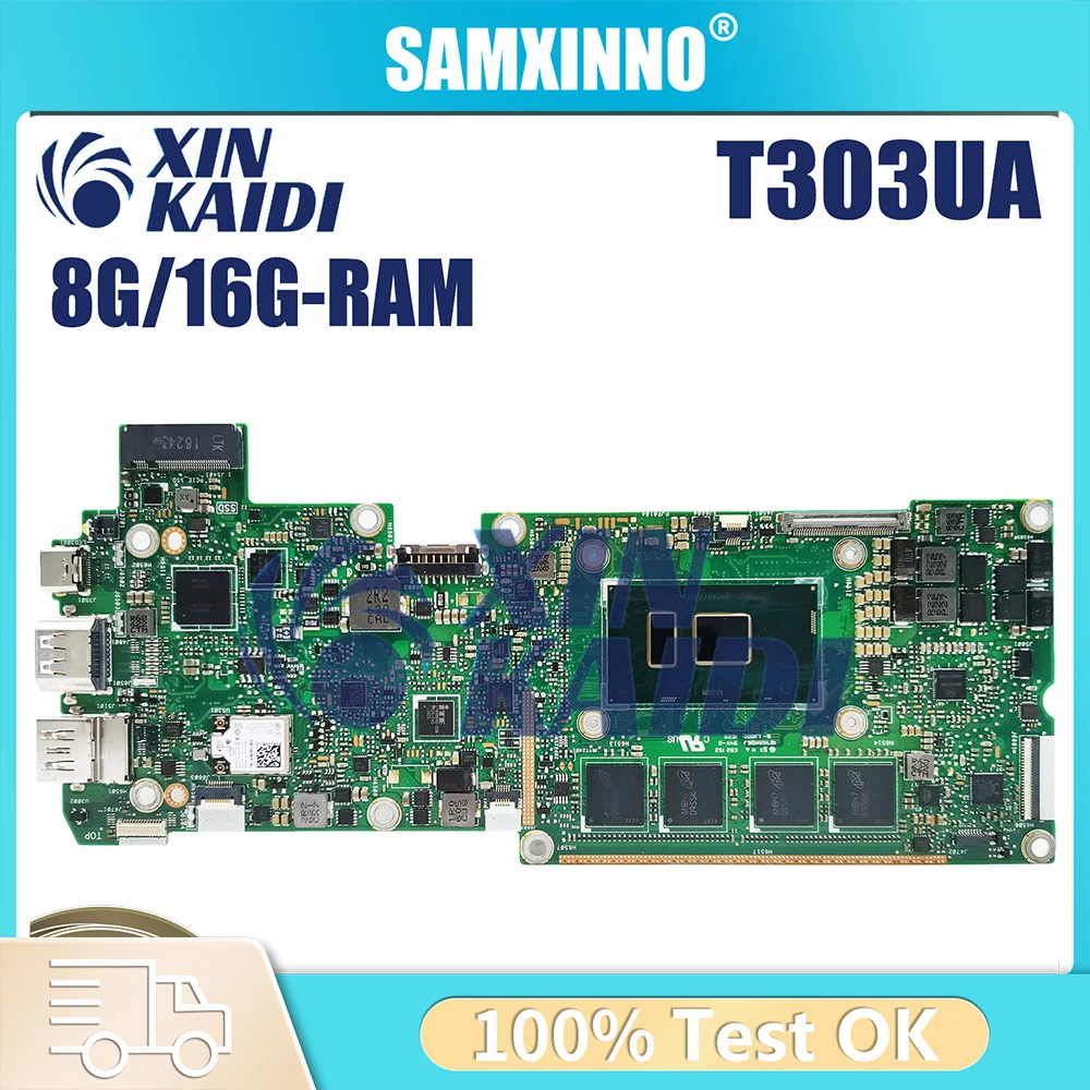 

For ASUS Transformer 3 Pro T303 T303U Motherboard T303UA With I5-6200U I7-6500U 4G/8GB-RAM 100% Fully Tested UX360UA Mainboard