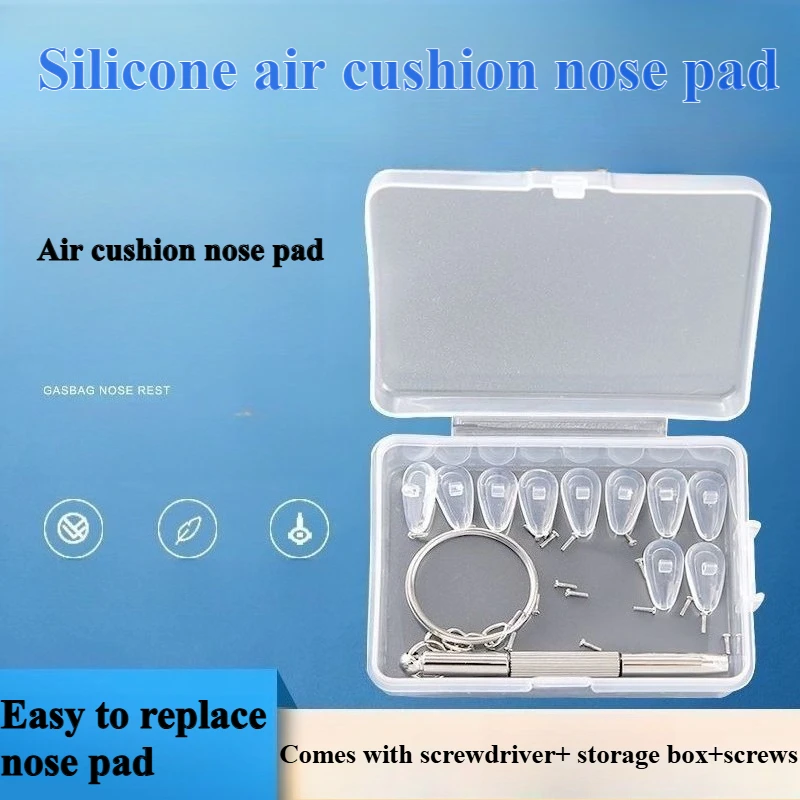 Glasses Nose Pad Air Cushion Silicone Anti Slip Screw Type Universal Replacement Soft Comfortable Fit Daily Gentle Pro Reliable