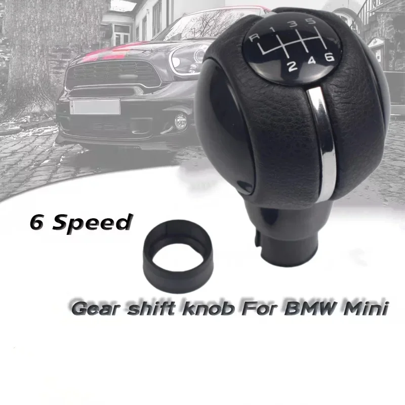Car Pu Leather Gear Knob for Mini Cooper F54 F55 F56 F57 F60 Shift Stick 6 Speeds Quick  Car Gear Shift Knob Lever