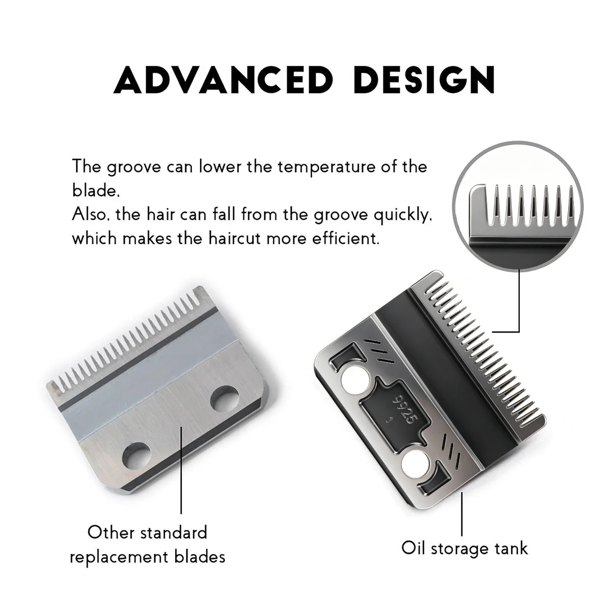 BRDCLIP Professionelle Standard-Haarschneidemaschinenklinge BRD-808X Keramik-Silent-Klinge für die Modelle: 8148, BRD-106, 108, FA1C, M10, R77F – Detail 4
