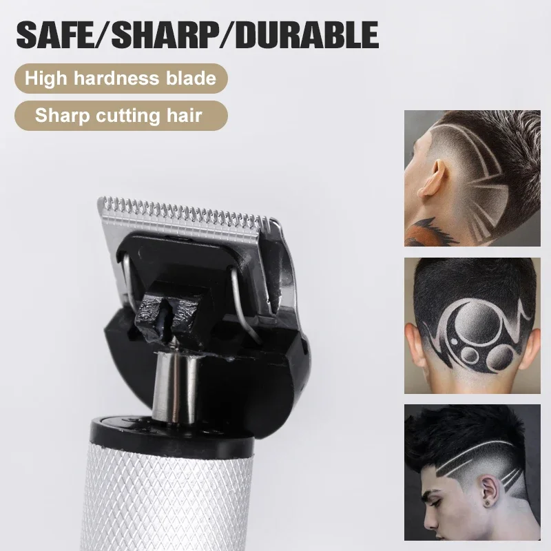 Professional Barber Beard Hair Trimmer Electric Cordless Shaving Clipper Machine Men's Grooming