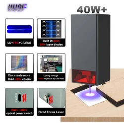 NUOF Modulo laser a potenza ottica da 40 W 8 diodi TTL Testa laser a luce blu con assistenza aerea per incisore da taglio per macchine CNC