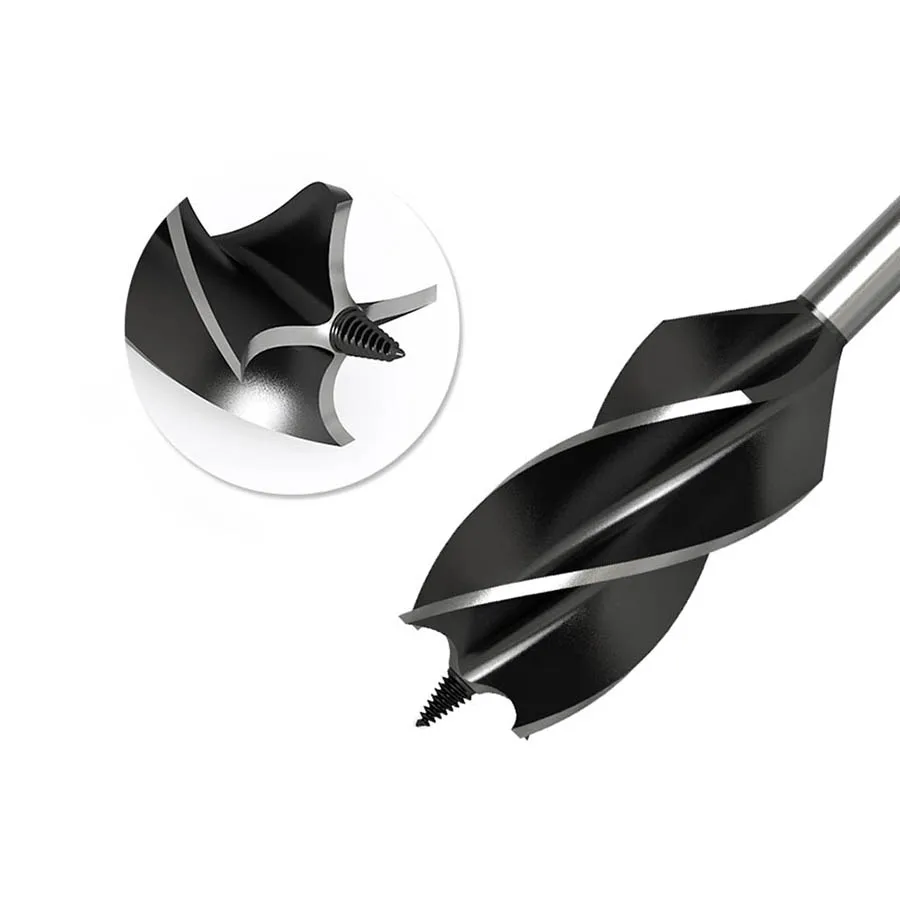 10-35Mm Gỗ Xoắn Bộ Mũi Khoan Dài 4 Khe Cắm 6.35Mm Vít Carbide Mũi Khoan Lỗ thấy Cho Cửa Gỗ Làm Khe Dụng Cụ