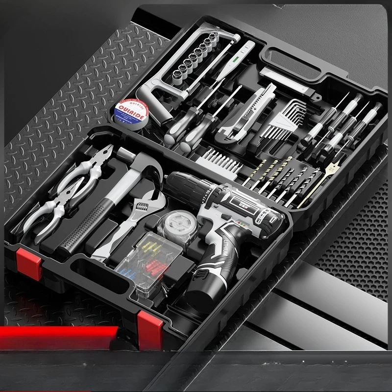 

Hand Tools Sets Professional Electric Drill Tool Kit for Home Repair Woodworking and DIY Projects Complete Hand Tool Set