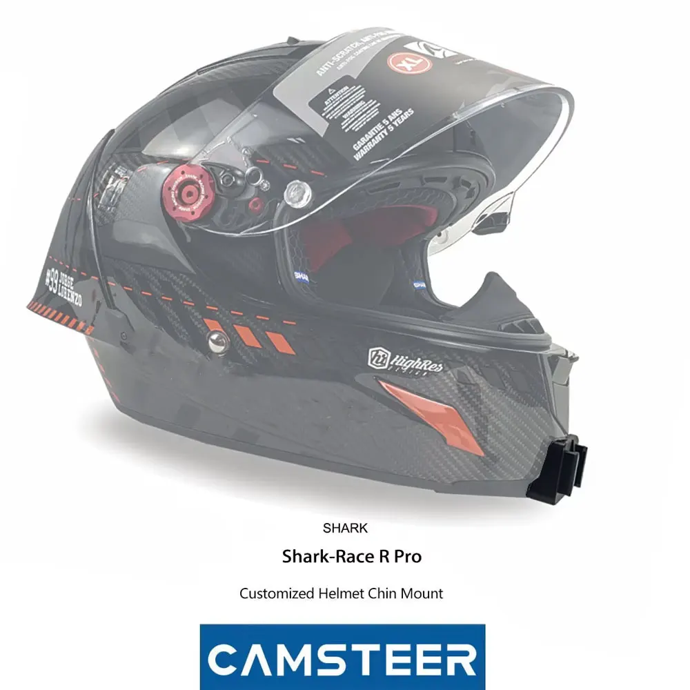 Kask Shark Race R Pro GP Niestandardowe aluminiowe mocowanie podbródka do kamery GoPro Hero13 12 11 10 Insta360 X4 X3 Ace Pro2 DJI 4 5Pro — zdjęcie 5