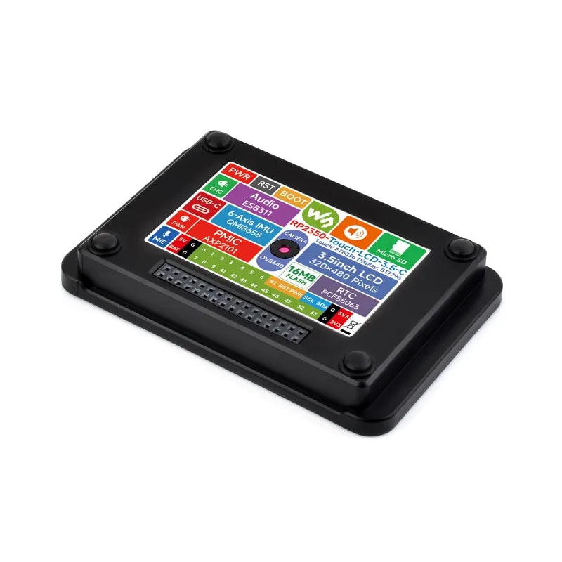RP2350 3.5inch LCD Display Development Board,320 × 480 Resolution,65K Color,Dual-core And Dual-architecture,Onboard Camera