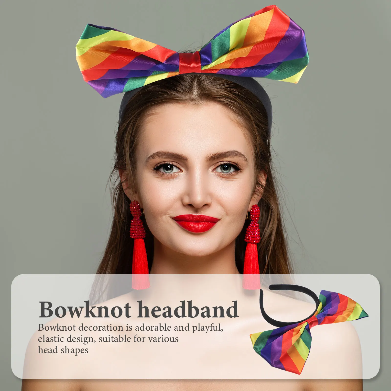 

Rainbow Headband Pride Headbands for Women Stripe Hairband Colorful Fabric Cute Accessories Man Ribbons