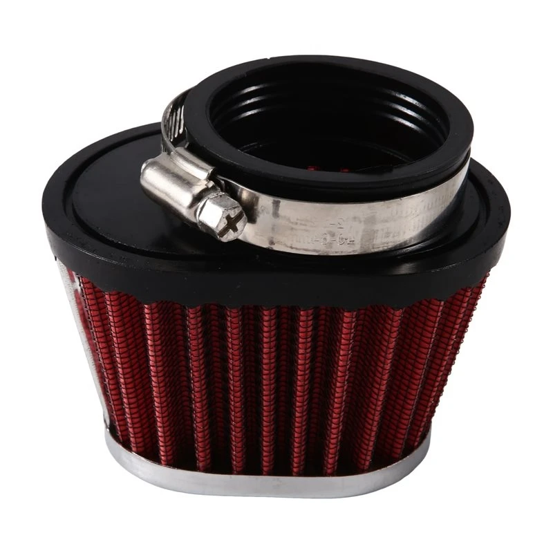 A95E-Universal Red Car Motorcycle Air Filter 1Pcs Round Tapered Mushroom Head 51Mm 2 Inch Intake Filter