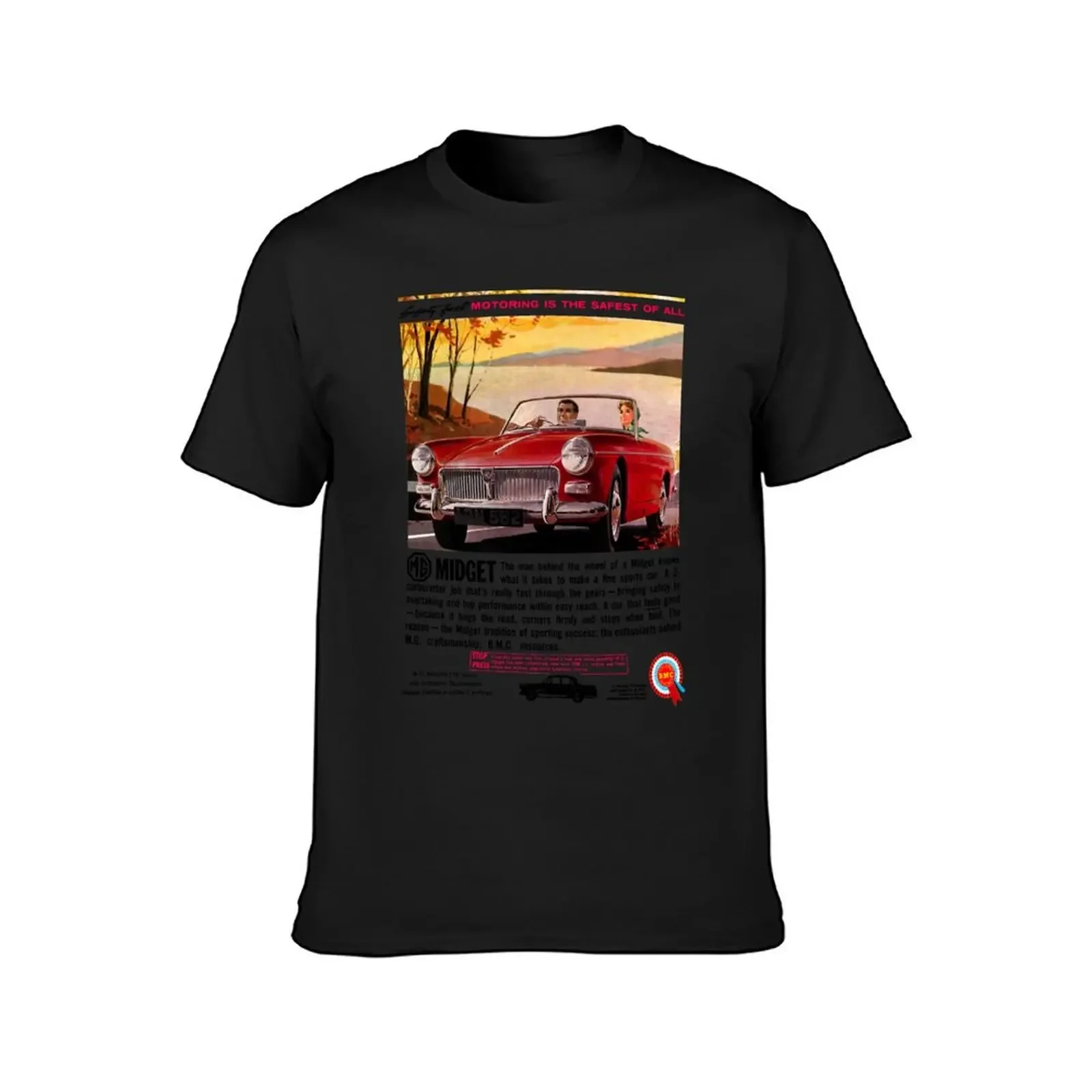 MG midget เสื้อยืดโอเวอร์ไซส์ลายกราฟิกเสื้อยืดผู้ชายวินเทจ