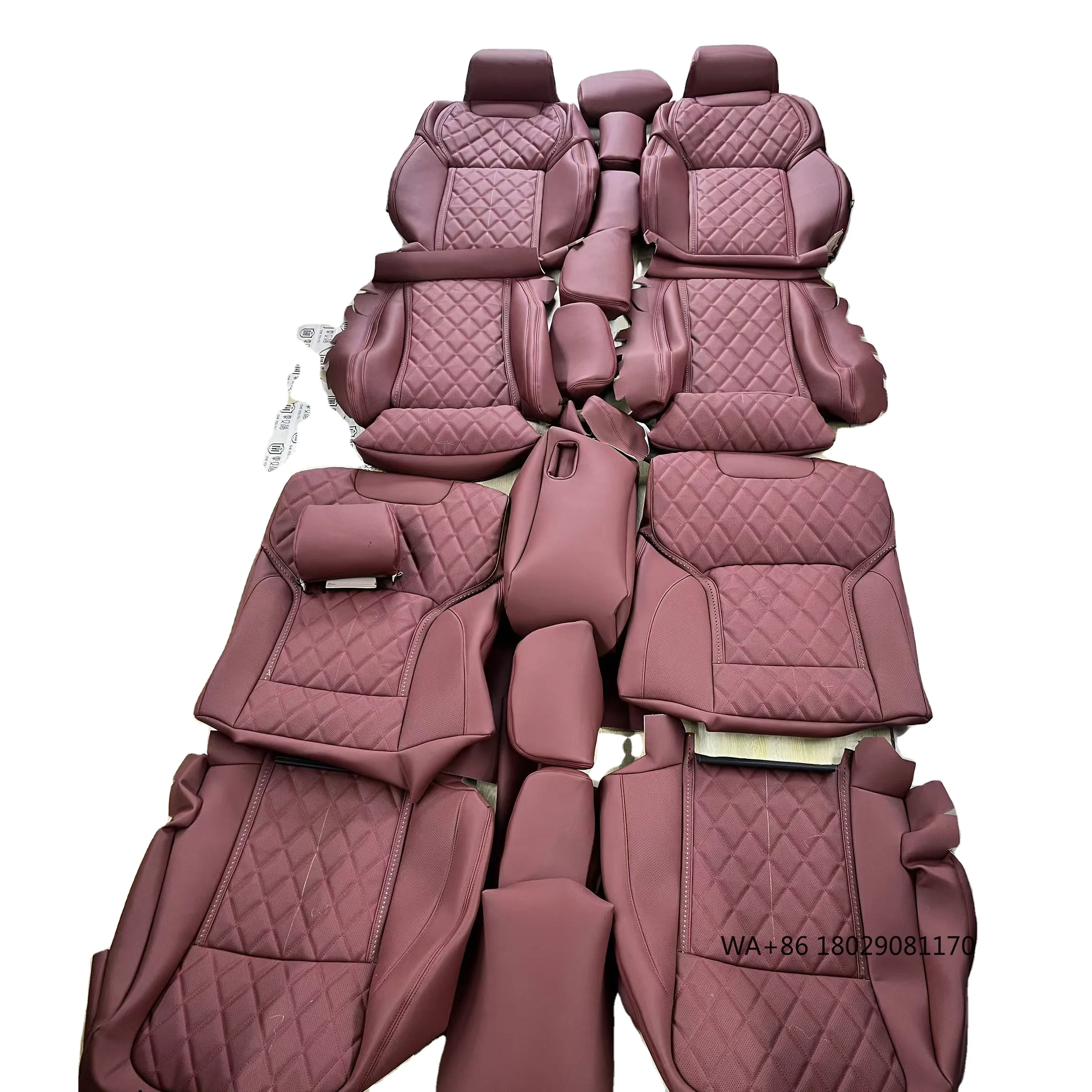

Custom Red Nappa Leather Full Replacement Car Seat Cover for 7 Series