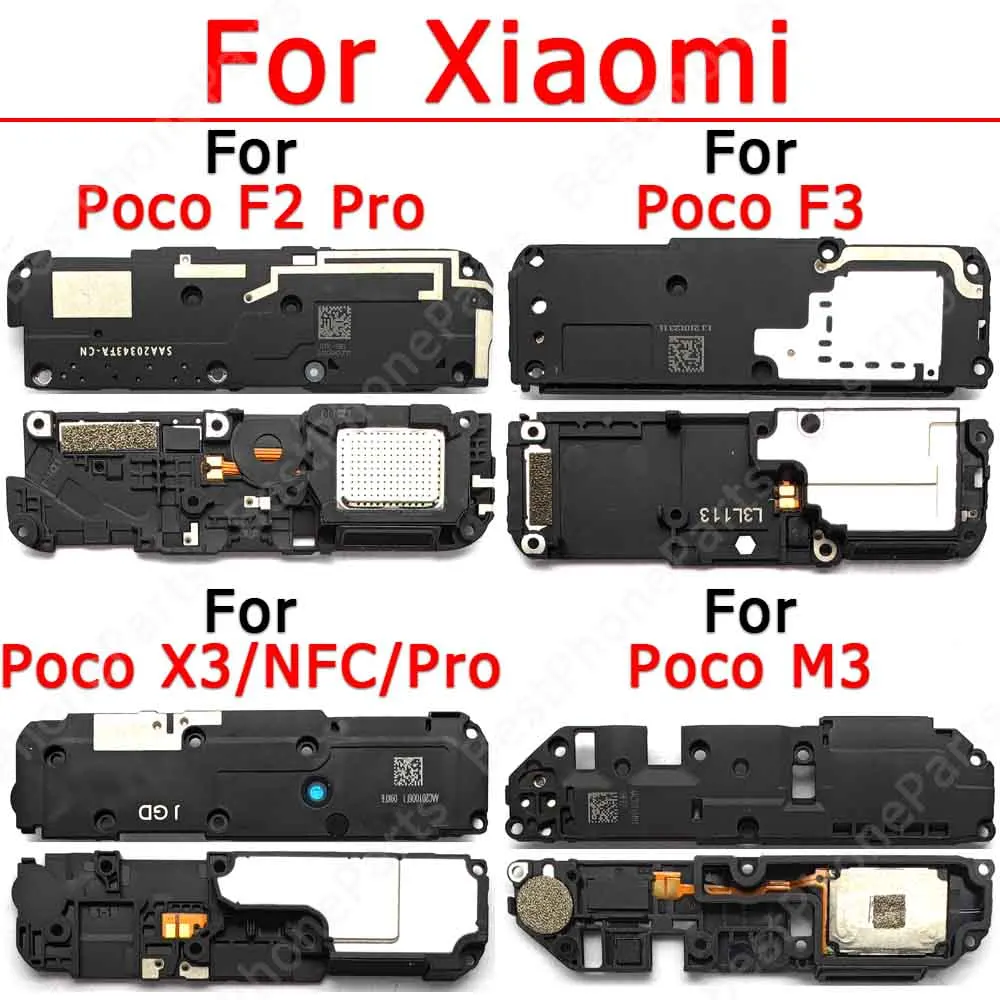 

For Xiaomi Poco F3 M3 F2 X3 NFC Pro Loudspeaker Sound Module Bell Board Loud Speaker Buzzer Ringer Original Repair Spare Parts