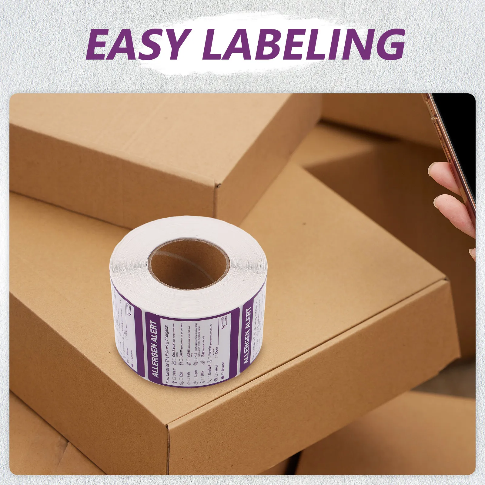 

2 рулона этикеток с информацией о аллергенных веществах, 2 дюйма, наклейки с предупреждением о пищевой аллергии для пекарен и ресторанов, наклейки с символами аллергенов