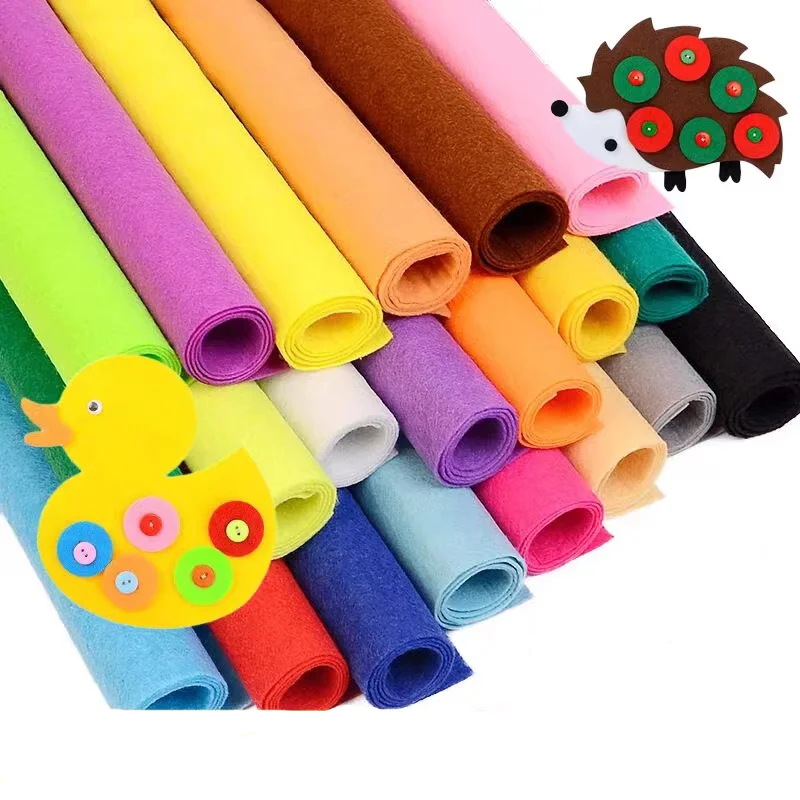 1mm 1/2/3M Large Soft Felt Fabric Non-woven Felt Fabric Sheet DIY Sewing Dolls Crafts Multiple Color Available For Customization