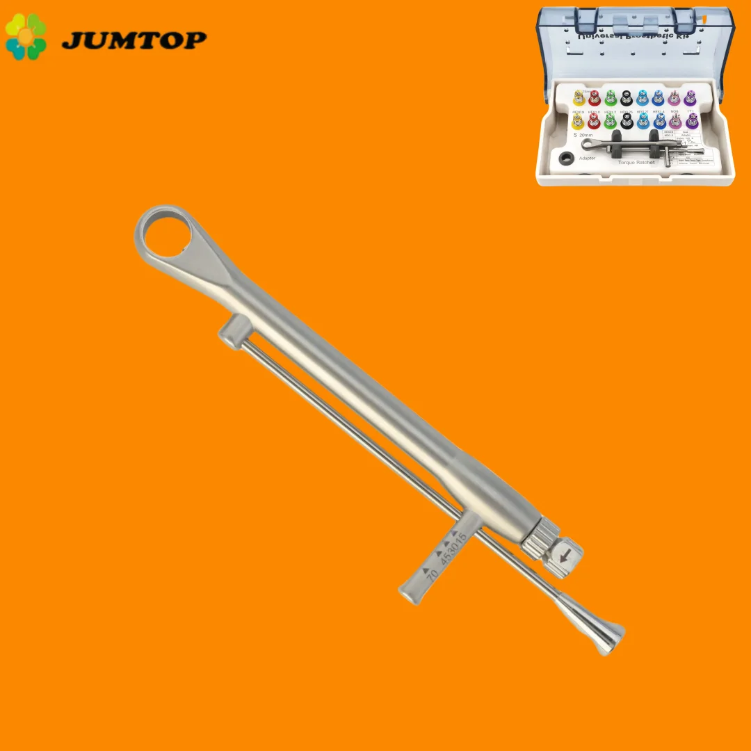 Dental Implant Torque Wrench Manual Ratchet Driver Surgical Precision Torque Control Tool for Dental Implant Restoration