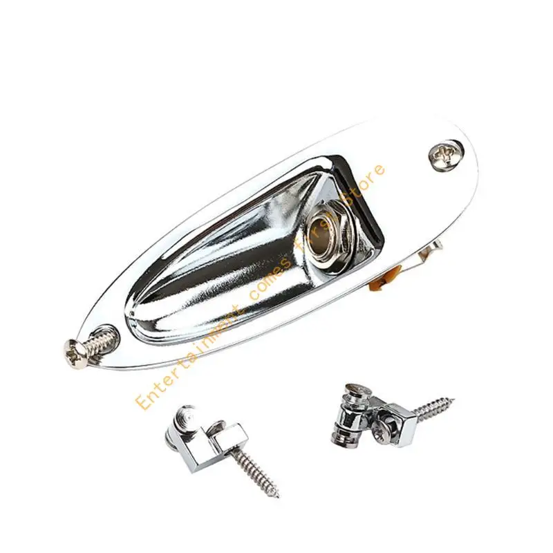 Guitar Pickup Jacks Plug Socket 6.35mm with Mounting Screws for Electric Guitars 55KD