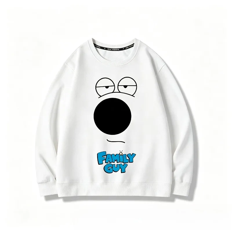 Unisex Family Guy Inspired Crewneck Sweatshirt 3D Print Stewie Face Graphic Long Sleeve Casual Couple Family Fan Top Adults Kids